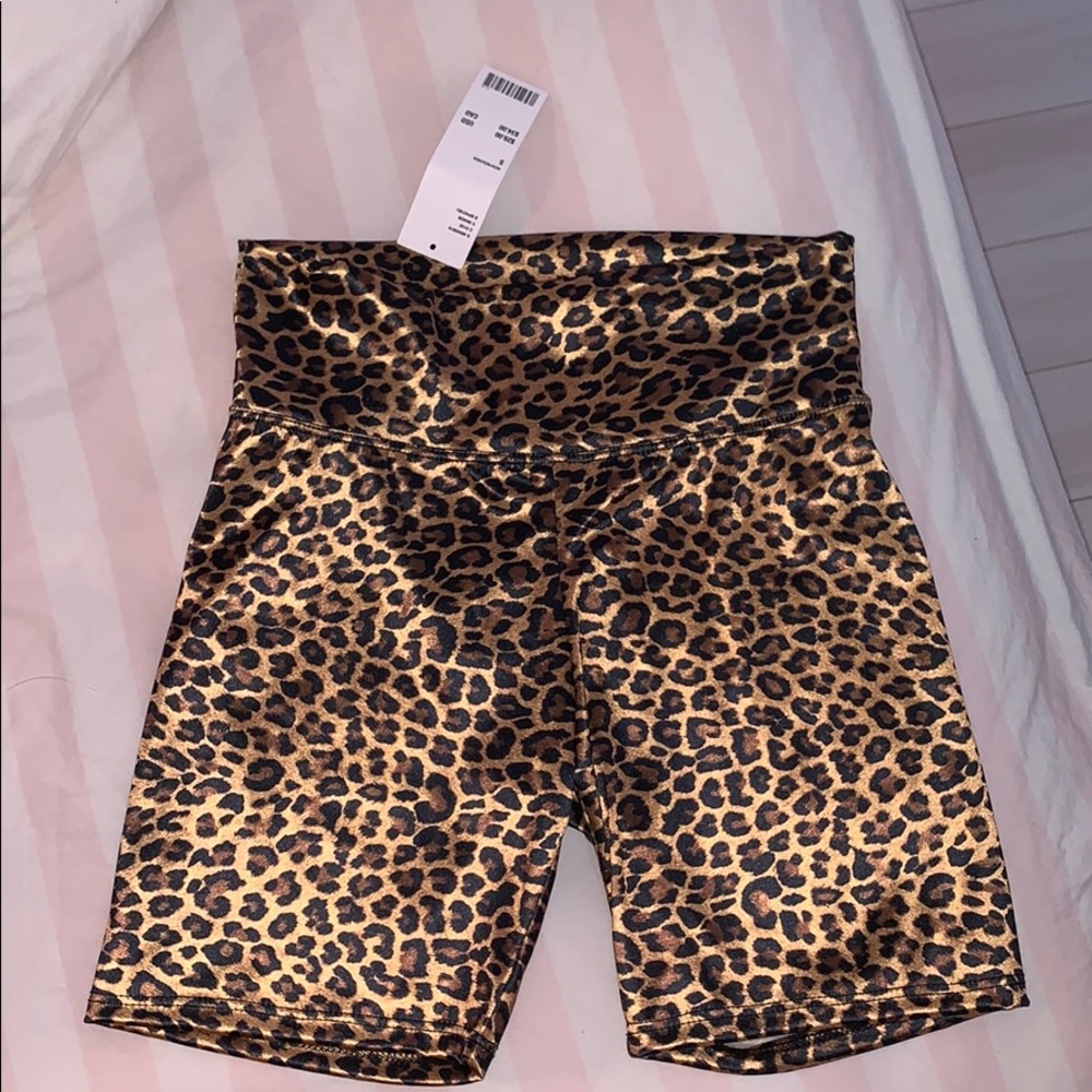 cheetah biker shorts